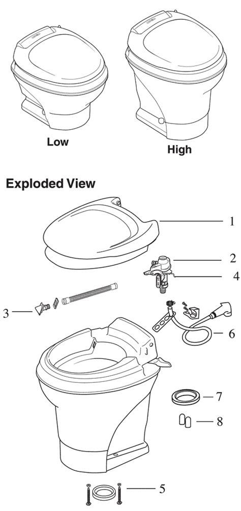 Aqua magic thwttord rv toilet parts diagram